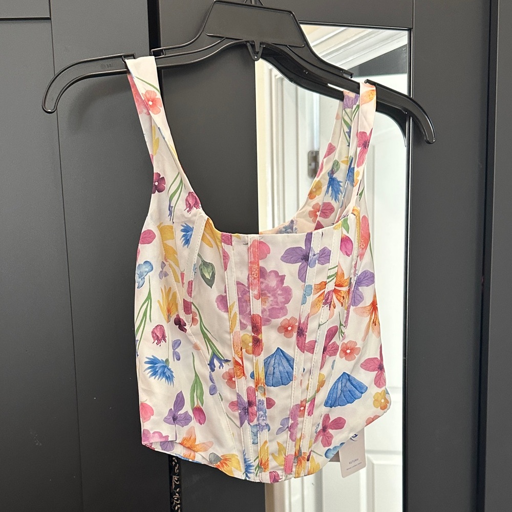 Colorful Floral Women's Crop Top